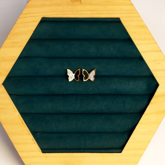 Butterfly Stud Earrings Combo — Set of 3 Pairs