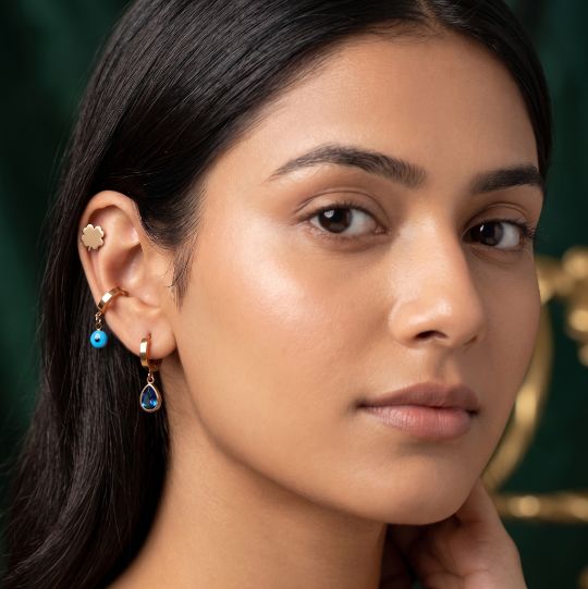 Blue Charm Earrings Combo — Set of 3 Pairs
